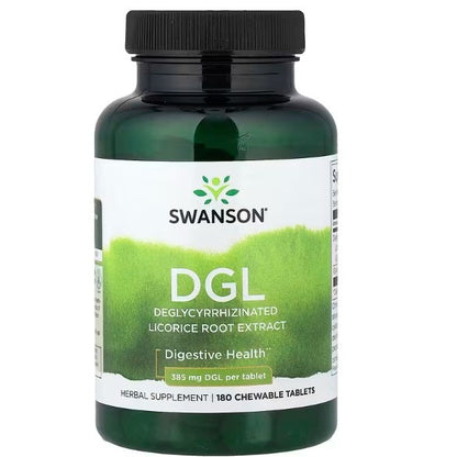 HealthilyYou | Swanson, DGL, 180 Chewable Tablets Deglycyrrhizinated Licorice Root Extract