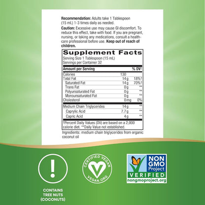 Nature's Way, Organic MCT Oil ( Supports Satiety, Metabolism, Brain and Focus Support )