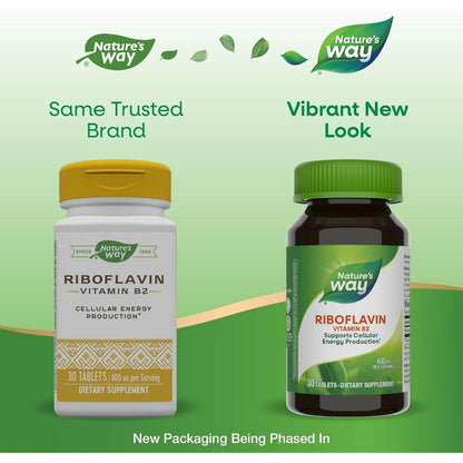 Nature's Way, Riboflavin, Vitamin B2 ( Supports Cellular Processes, Heart & Vascular Health )
