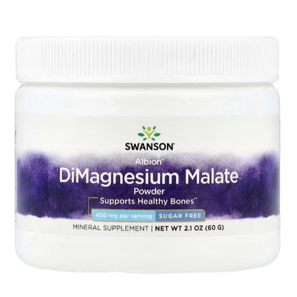 Healthily You | Swanson, DiMagnesium Malate Powder, 2.1 oz (60 g) Supports Healthy Bones