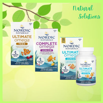 NaturalSolutions | Nordic Naturals, Ultimate Omega Junior, Ages 6+, Teen, Ultimate, Complete Omega
