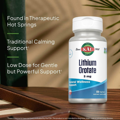 NaturalSolutions | Swanson, KAL, Lithium Orotate, 5 mg, Brain and Nervous System Health
