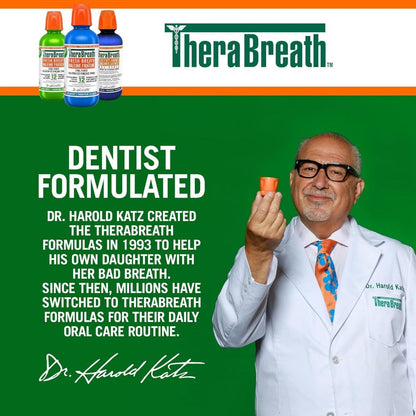 NaturalSolutions | TheraBreath, Fresh Breath Oral Rinse, Invigorating Icy Mint, Fights Bad Breath