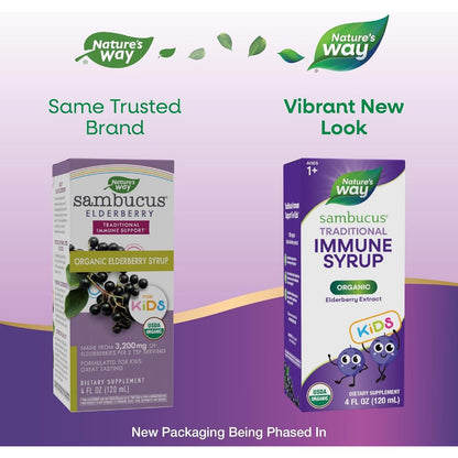 LittleSunshine | Nature's Way, Kids Sambucus®, Organic Traditional Immune Syrup, Ages 1+, 25 mg,