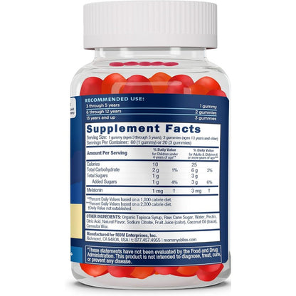 LittleSunshine | Mommy's Bliss, Kids Sleep Gummies With Melatonin, Age 3 Years+, Strawberry, 60Gummy