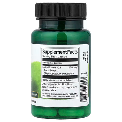 USA Supplements | Swanson, Muira Puama, 250 mg, 60 Capsules ( Cognitive & Mood Support )