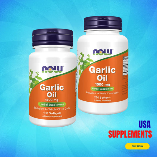 USA Supplements | NOW Foods, Garlic Oil, 1,500 mg ( Cardiovascular & Circulatory Support )