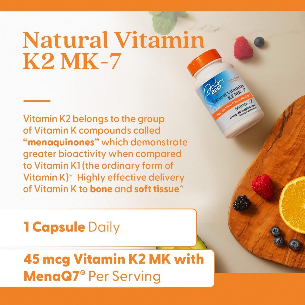 USA Supplements | Doctor's Best, Natural Vitamin K2 MK-7 ( Bone Health Support )