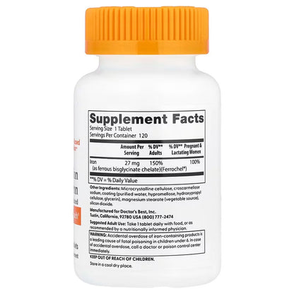 USA Supplements | Doctor's Best, High Absorption Iron ( Supports Healthy Iron Levels )
