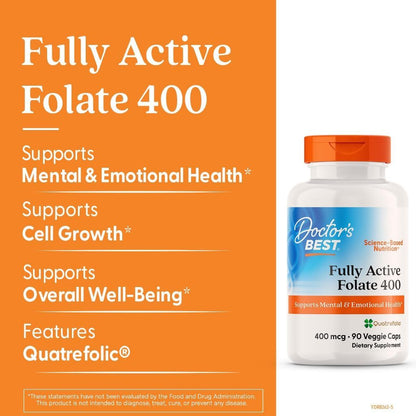 USA Supplements | Doctor's Best, Fully Active Folate ( Supports Healthy DNA & Cell Growth )