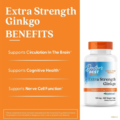 USA Supplements | Doctor's Best, Extra Strength Ginkgo ( Cognitive Support )