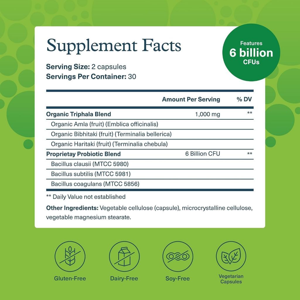 USA Supplements | Youtheory, Spore Probiotic + Triphala Blend ( Promotes Healthy Gut Flora )