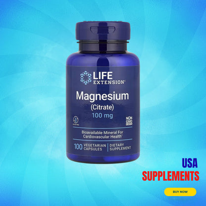 USA Supplements | Life Extension, Magnesium (Citrate) 100 mg ( Muscle Relaxation & Comfort )