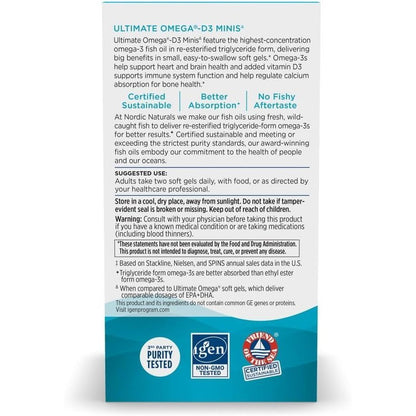 USA Supplements | Nordic Naturals, Ultimate Omega®-D3 Minis ( Heart Health Support )