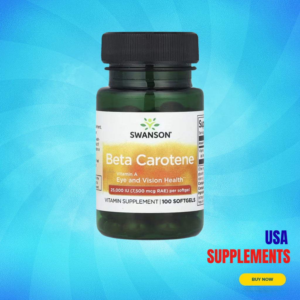 USA Supplements | Swanson, Beta Carotene 100 Softgels ( Eye and Vision Health )