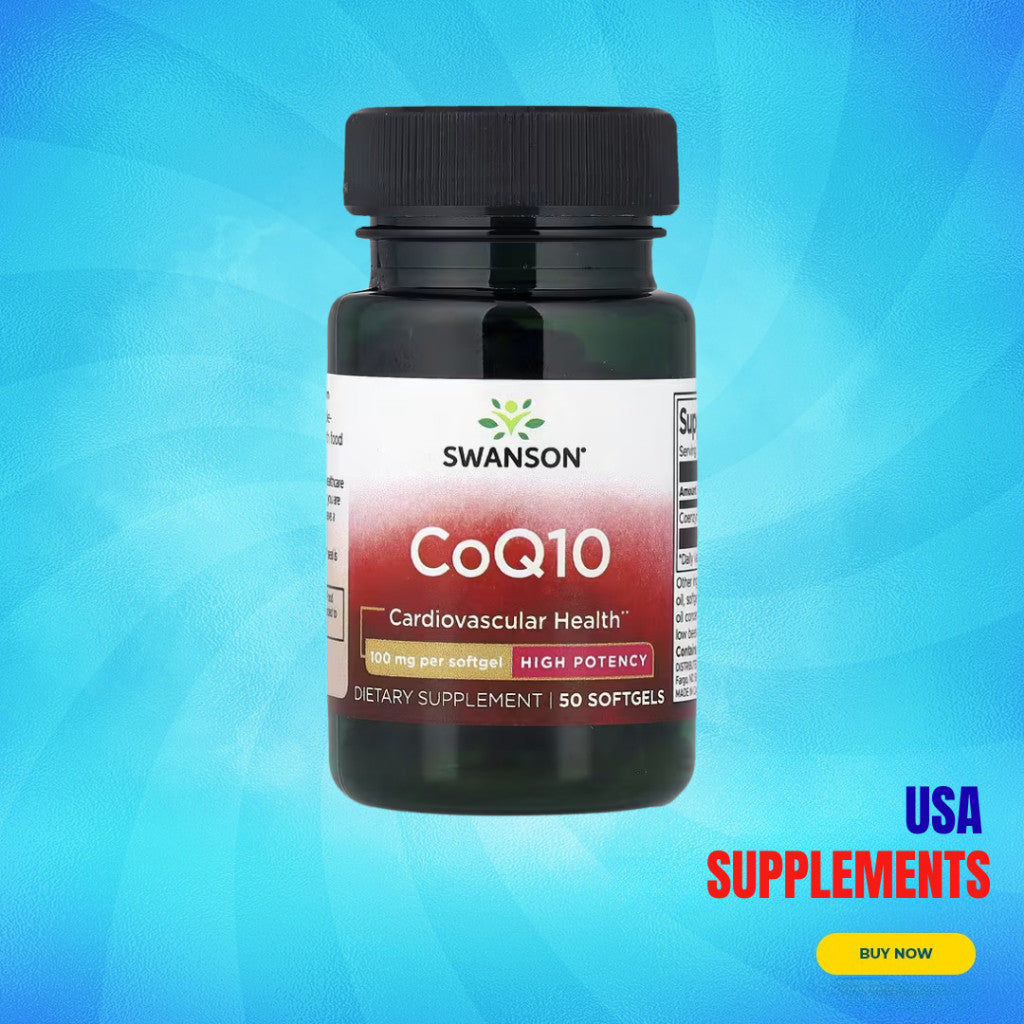 USA Supplements | Swanson, CoQ10, High Potency, 100 mg, 50 Softgels ( Energy Production )