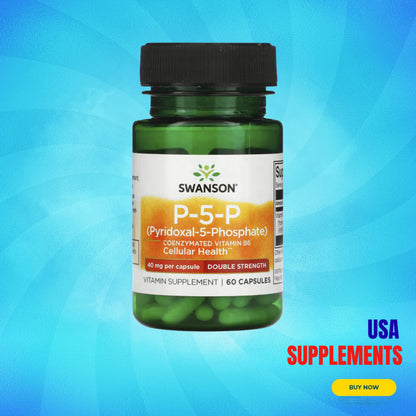 USA Supplements | Swanson, P-5-P, 40 mg, 60 Capsules ( Energy Metabolism )