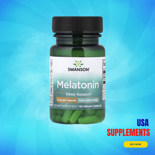 USA Supplements | Swanson, Melatonin, 3 mg, 60 Capsules ( Sleep Support )