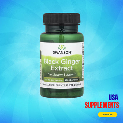 USA Supplements | Swanson, Black Ginger Extract ( Energy & Stamina Support )