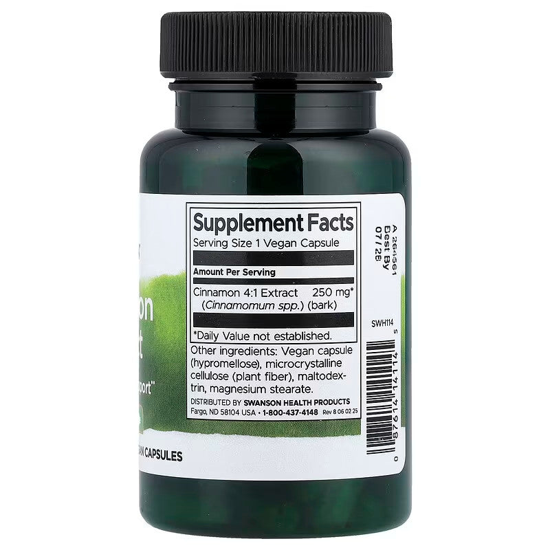 USA Supplements | Swanson, Cinnamon Extract ( Supports Healthy Blood Sugar )