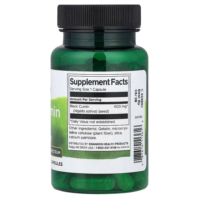 USA Supplements | Swanson, Black Cumin Seed, Full Spectrum ( Immune System Support )