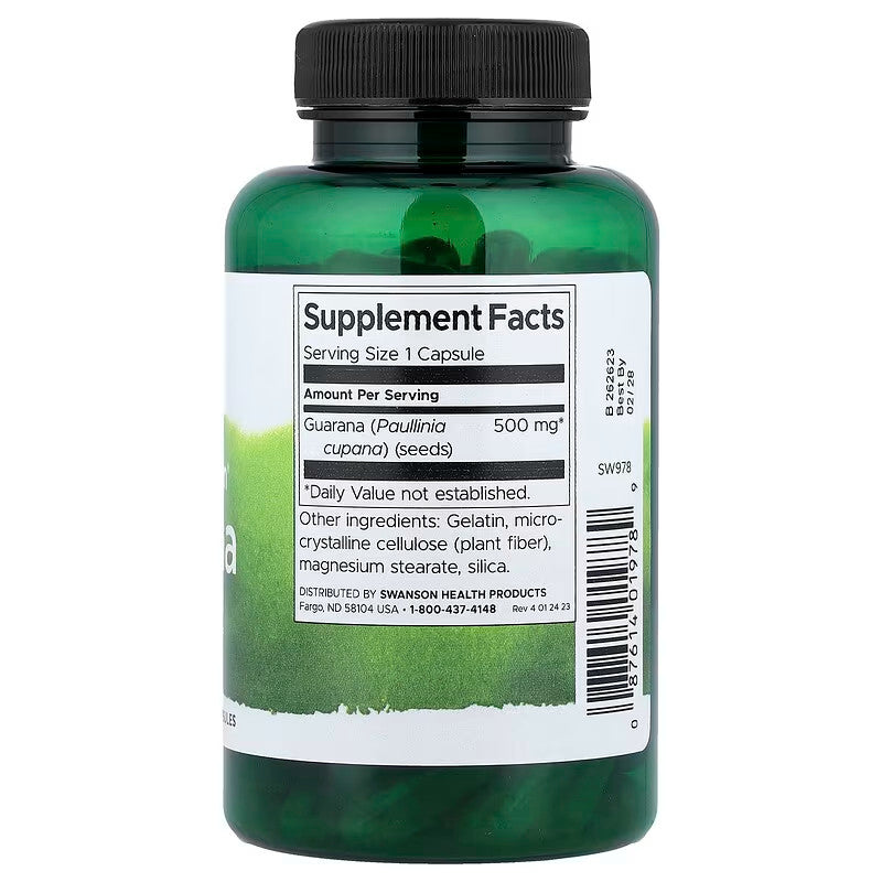 USA Supplements | Swanson, Full Spectrum® Guarana ( Energy Support )
