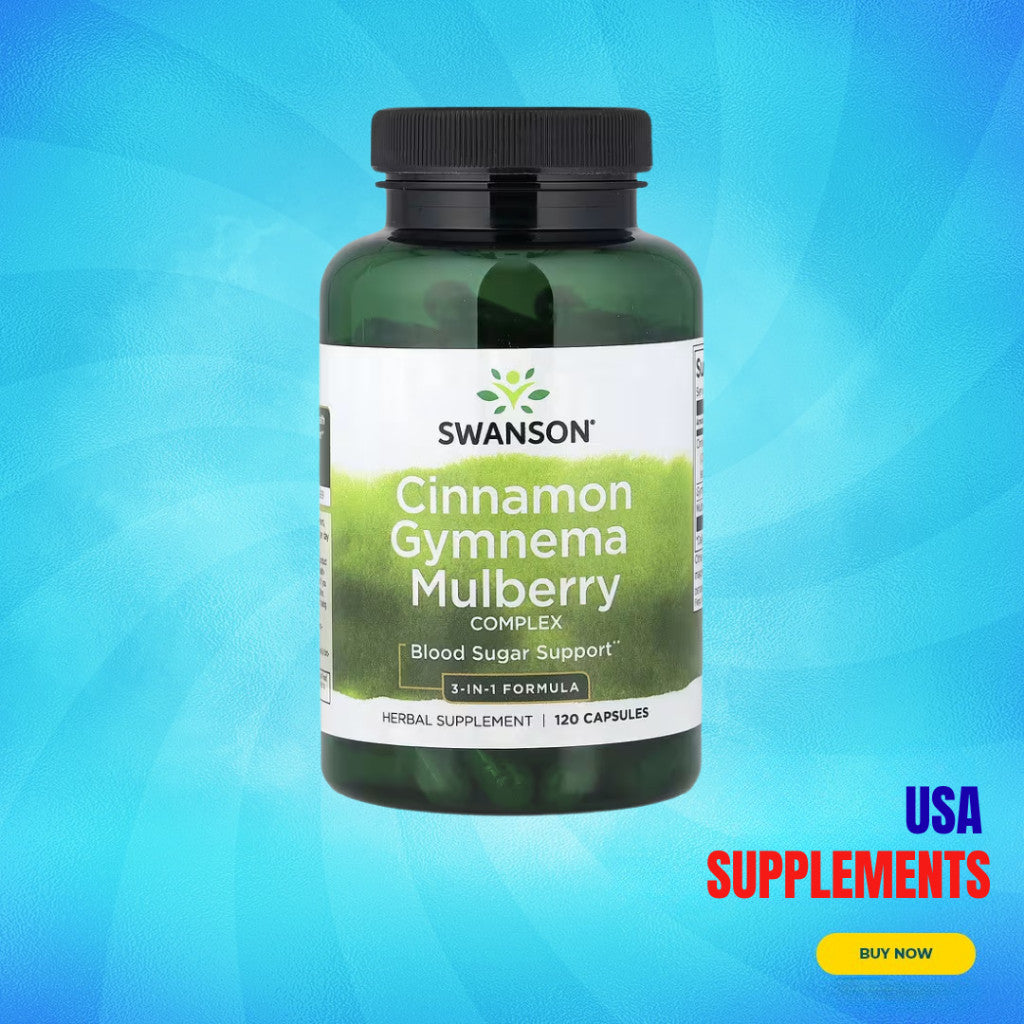 USA Supplements | Swanson, Cinnamon Gymnema Mulberry Complex ( Blood Sugar Support )
