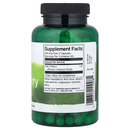 USA Supplements | Swanson, Tart Cherry, 500 mg, 120 Capsules ( Joint Health and Mobility )
