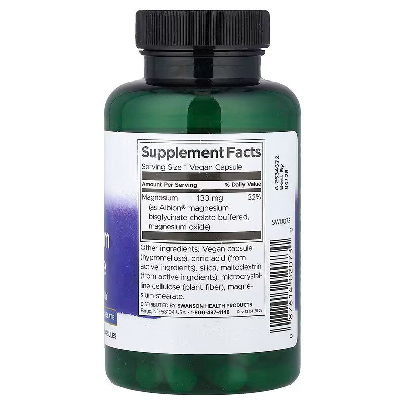 USA Supplements | Swanson, Albion®, Magnesium Glycinate ( Muscle and Bone Health )