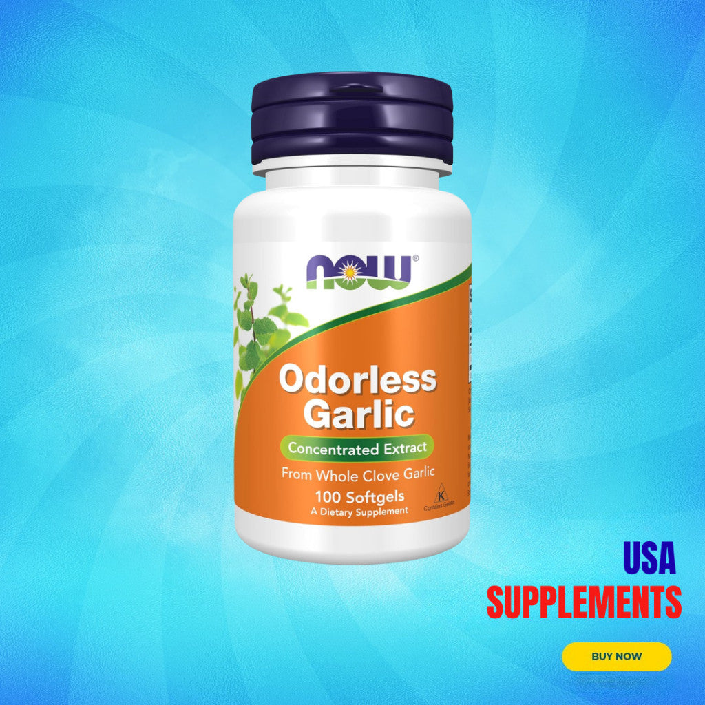 USA Supplements | NOW Foods, Odorless Garlic, 100 Softgels ( Cardiovascular Health )