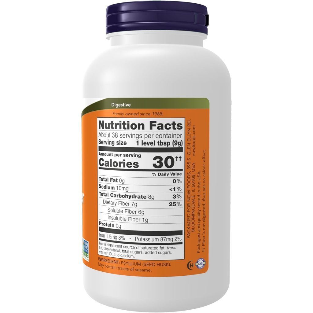 USA Supplements | NOW Foods, Psyllium Husk Powder, 12 oz ( Supports Healthy Bowel Movements )