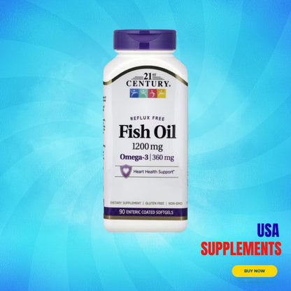 USA Supplements | 21st Century, Fish Oil ( Supports Cardiovascular Health )