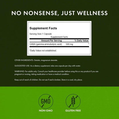 HealthilyYou | Swanson, GABA, 250 mg, 60 Capsules, 500 mg, 100 Capsules, Supports Relaxation