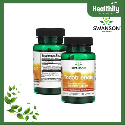 Healthily You | Swanson, Tocotrienols, 100 mg, 60 Liquid Caps Antioxidant and Essential Nutrient