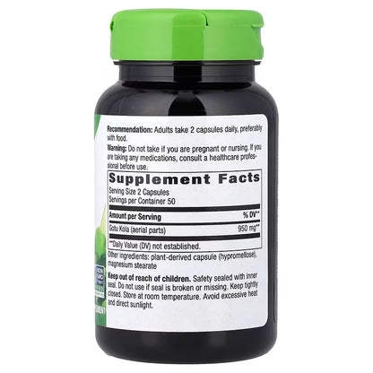 Nature's Way, Gotu Kola Herb ( Cognitive Support, Circulatory Health, Stress and Anxiety Relief )