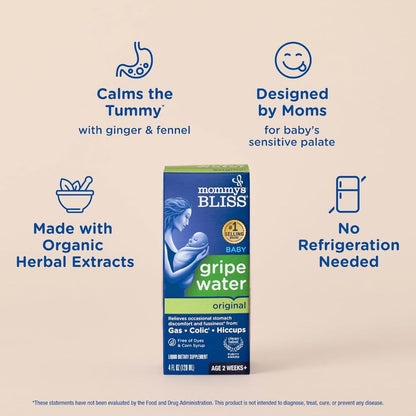 LittleSunshine | Mommy's Bliss, Original Gripe Water,  Night Time, Paci Gel, Relieves Stomach Pain