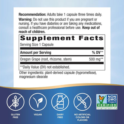 Nature's Way, Oregon Grape ( Digestive Health & Antimicrobial Support )