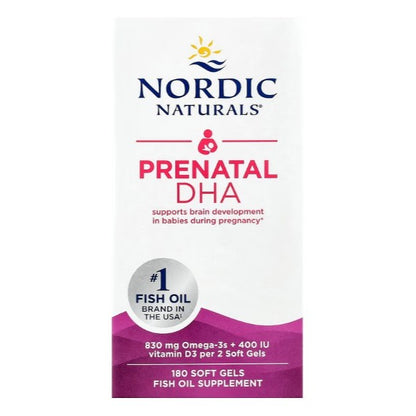 LittleSunshine | Nordic Naturals, Prenatal DHA, 830 mg Omega-3s + 400 IU Vitamin D3 Per 2 Soft Gels