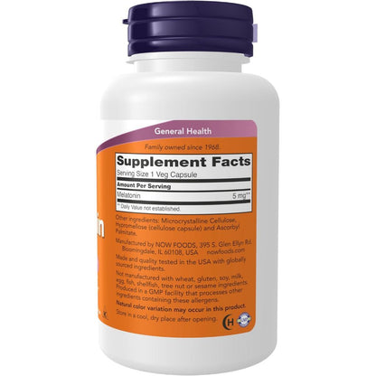 USA Supplements | NOW Foods, Melatonin, 5 mg ( Supports Sleep Cycle Regulation )