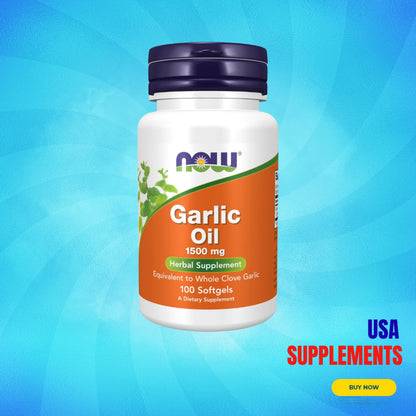 USA Supplements | NOW Foods, Garlic Oil, 1,500 mg ( Cardiovascular & Circulatory Support )