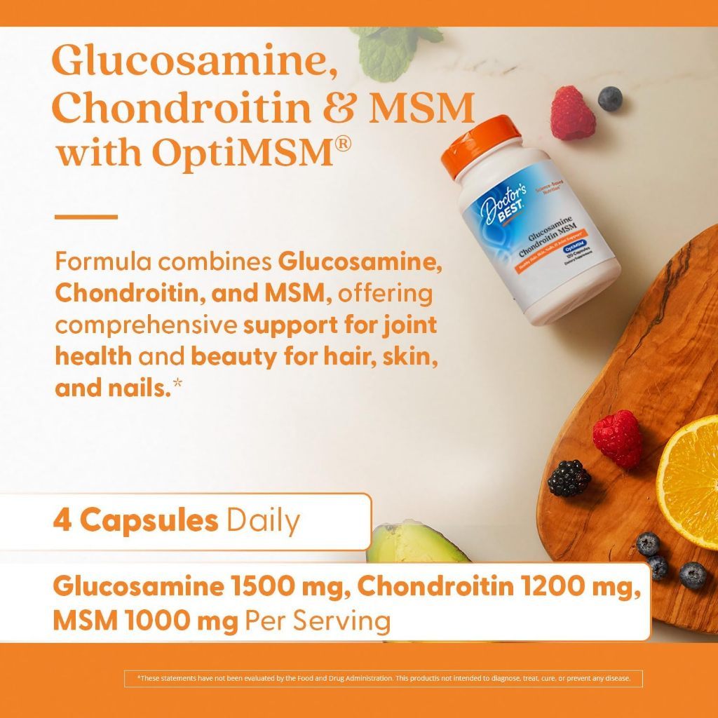 USA Supplements | Doctor's Best, Glucosamine Chondroitin MSM ( Joint Comfort & Mobility )