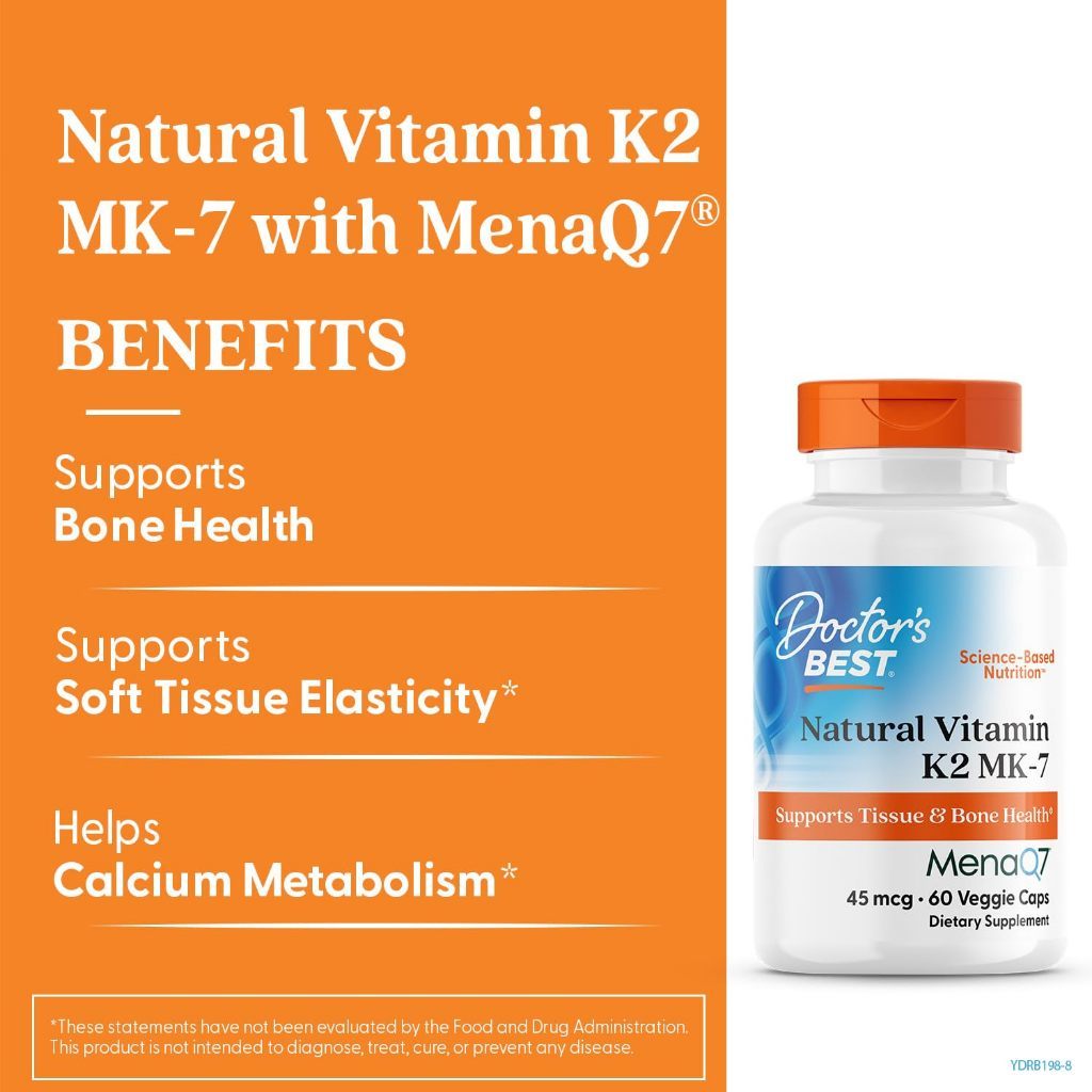 USA Supplements | Doctor's Best, Natural Vitamin K2 MK-7 ( Bone Health Support )