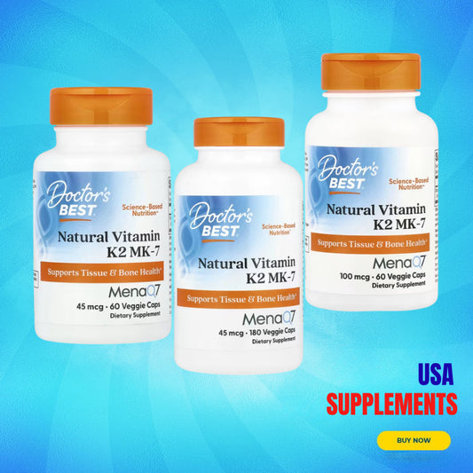 USA Supplements | Doctor's Best, Natural Vitamin K2 MK-7 ( Bone Health Support )