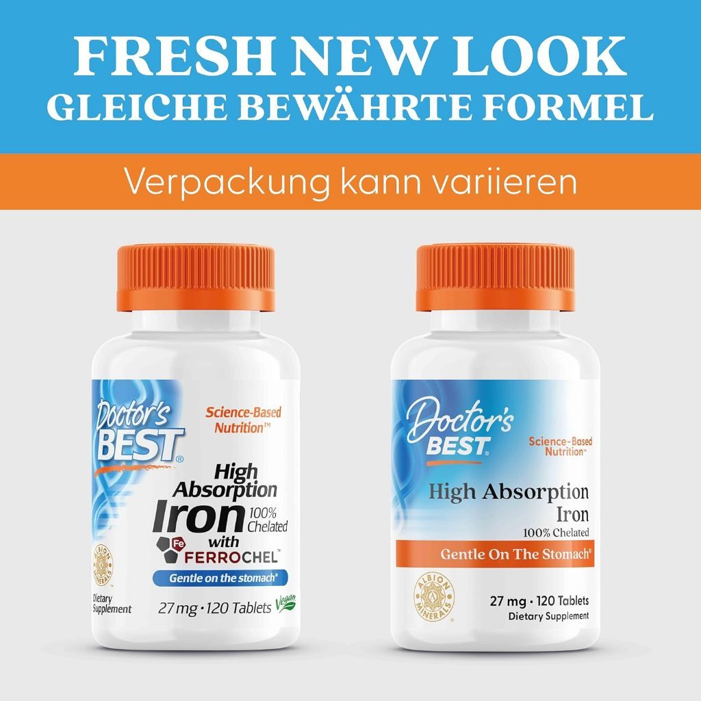 USA Supplements | Doctor's Best, High Absorption Iron ( Supports Healthy Iron Levels )
