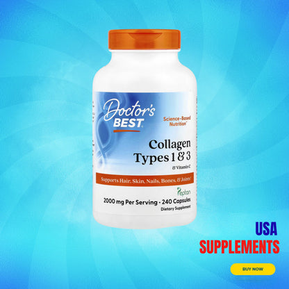 USA Supplements | Doctor's Best, Collagen Types 1 & 3 with Vitamin C ( Skin Health & Appearance )