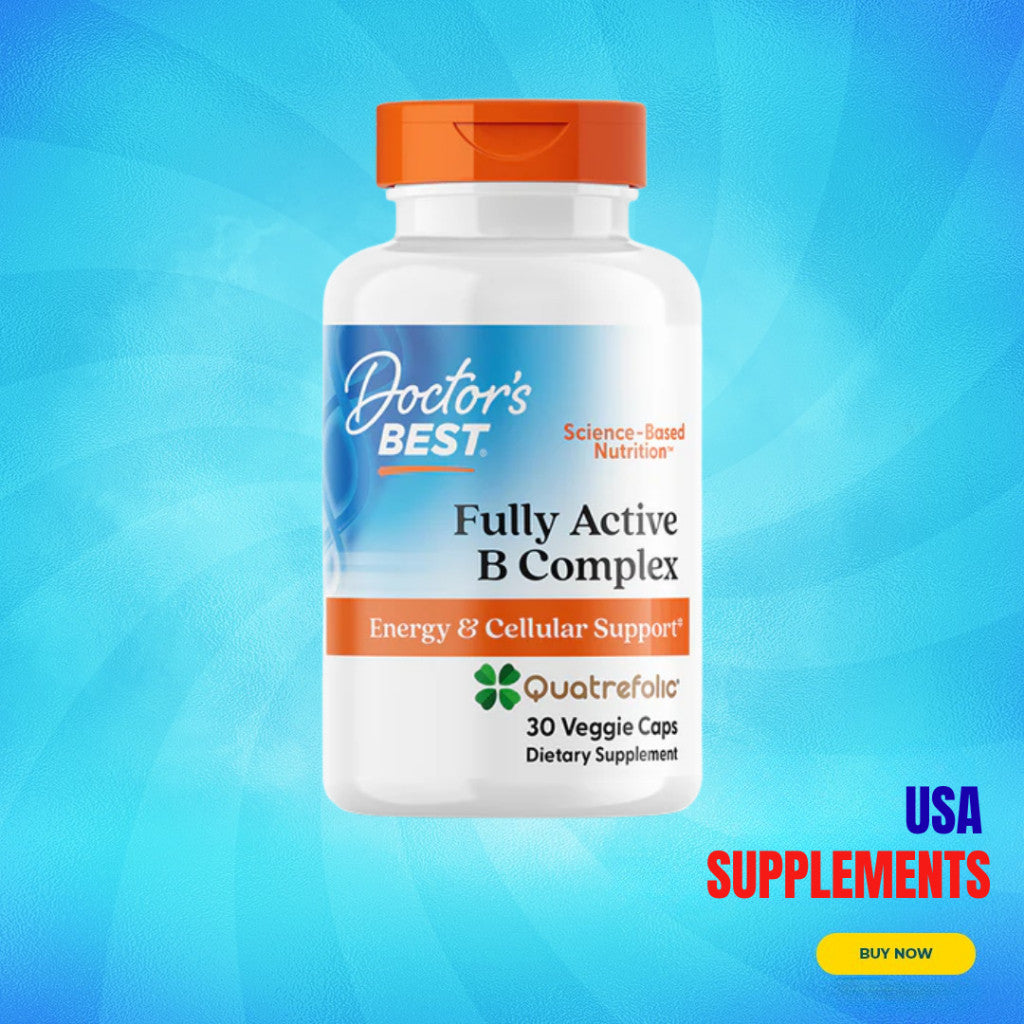 USA Supplements | Doctor's Best, Fully Active B Complex with Quatrefolic ( Metabolism Support )