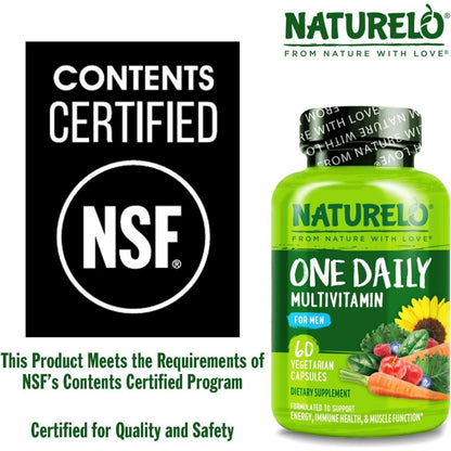 USA Supplements | NATURELO, One Daily Multivitamin for Men ( Support Energy & iImune )