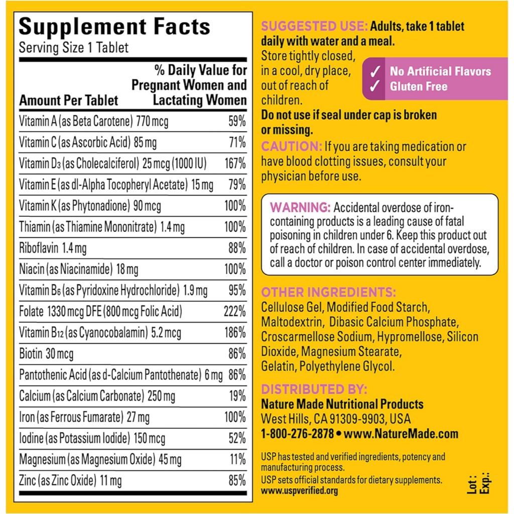 USA Supplements | Nature Made, Prenatal Folic Acid, 250 Tabs ( Supports Healthy Fetal Development )