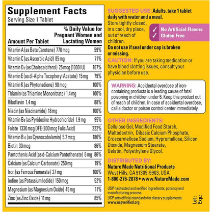 USA Supplements | Nature Made, Prenatal Folic Acid, 250 Tabs ( Supports Healthy Fetal Development )
