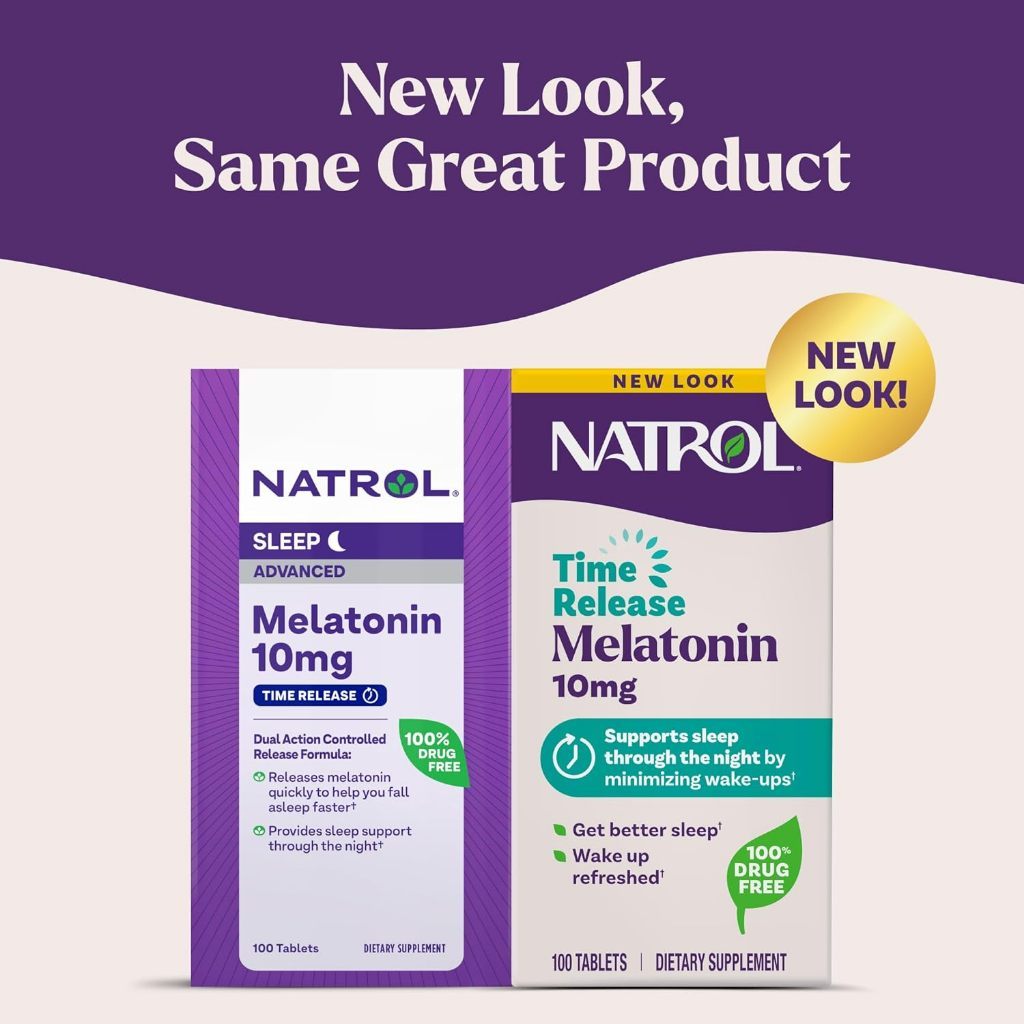 USA Supplements | Natrol, Melatonin, Time Release, 10 mg ( Helps You Fall Asleep Faster )